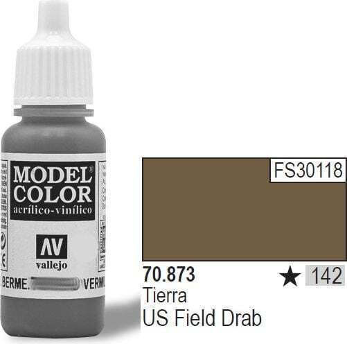 Acrylicos Vallejo Model Modellbau Farbe US Field Drab 17ml