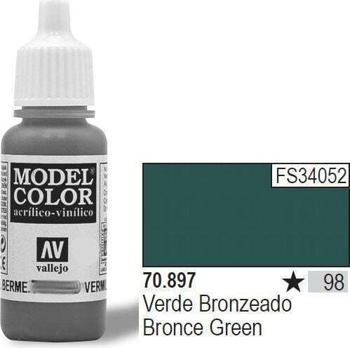 Acrylicos Vallejo Model Боя за Моделизъм Bronze Green 17мл
