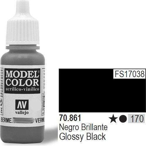 Acrylicos Vallejo Model Χρώμα Μοντελισμού Glossy Black 17ml