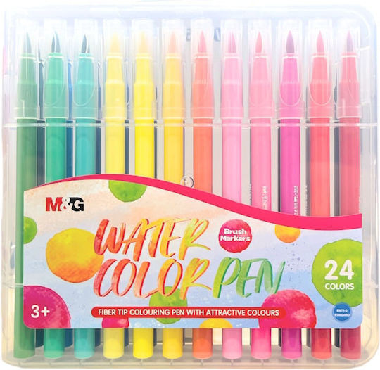 Künstlerische Pinselmarker 1-4mm Set mit 24 Farben Mg