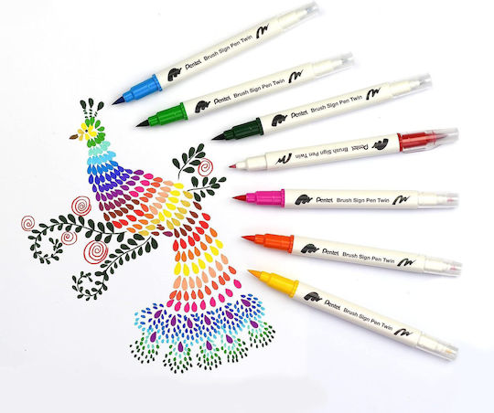 Pentel Dual-sided Brush Pen Gold Walnut Sesw30c-t123