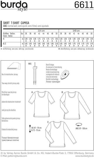 BurdaStyle Πατρον Χαρτί Ραπτικής