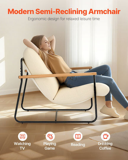 Fotoliu Relax Ecru 88x75x85cm