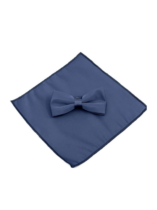 Herren Fliegen Handgefertigt Stoff Blau L-046-25/b