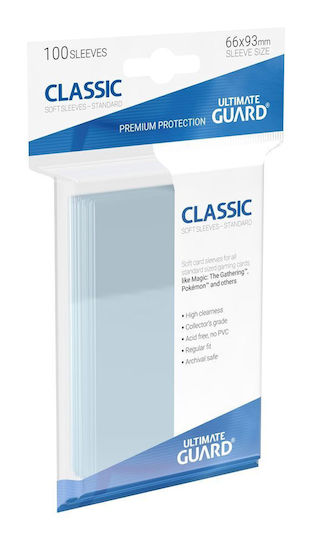 Ultimate Guard Game Accessory Classic Soft Sleeves Standard Size Tranparent