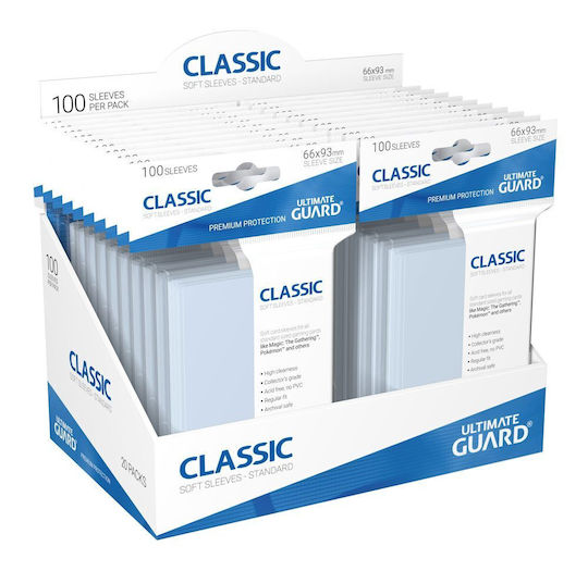 Ultimate Guard Game Accessory Classic Soft Sleeves Standard Size Tranparent
