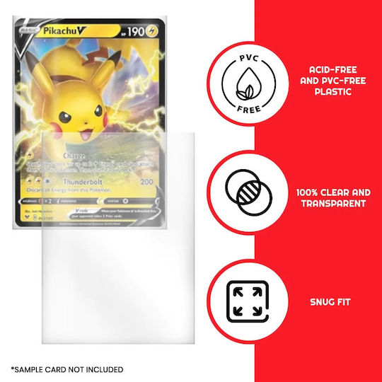 Pokemon Evoretro Lorcana Inner Sleeve Standard Size 200τμχ Διάφανες