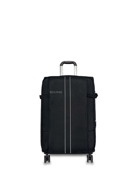 Medium Nylon Suitcase Crete Black