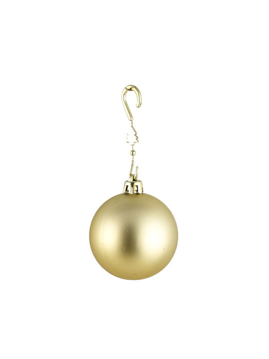 Hanging Ball Ornament Ornament Plastic Gold 4cm Set 16pcs