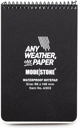 Modestone Notebook with Dots and Pen Holder Black