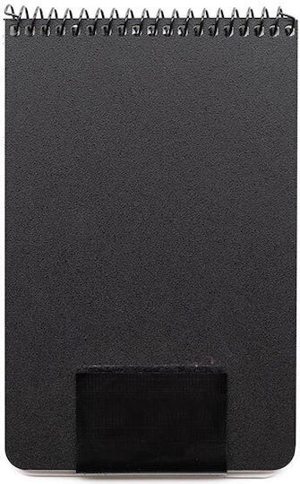 Modestone Notebook with Dots and Pen Holder Black