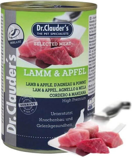 Dr.Clauder's Dr.clauder S Lamb Apple Wet Food Dogs in Cans with Lamb 800gr
