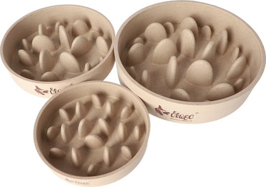 Dingo Kunststoff Schalen Wasser für Hund & Katze 410ml 15cm in Beige Farbe