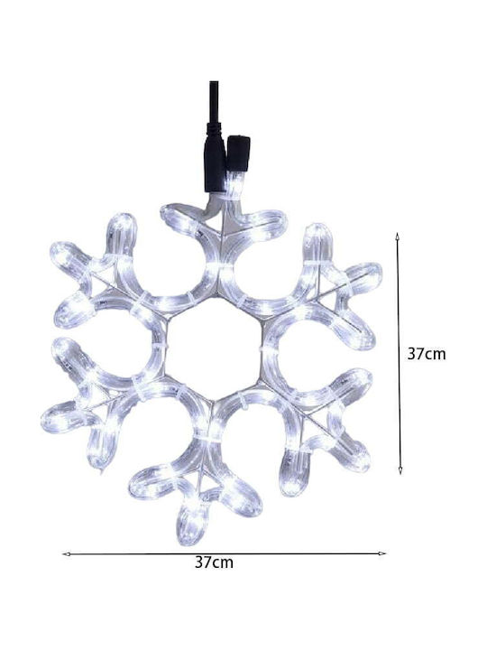 Redled Snowflake Meteor Light 220v 30x30 Ip44 Cool Blue