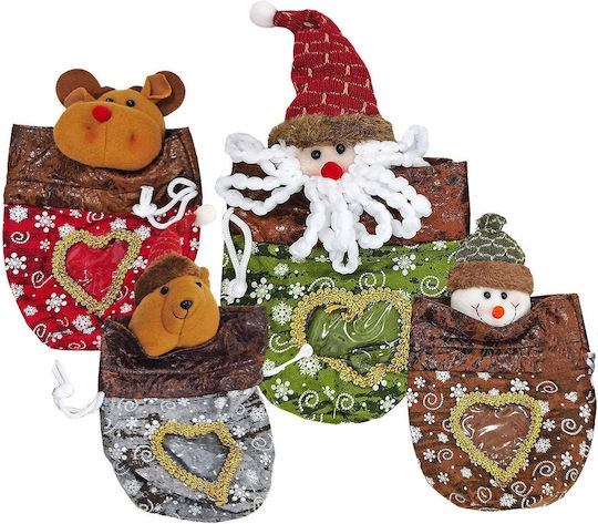 XMASfest Pouch Bag Window & Xmas Figure 24x16cm Xmasfest 1133692 1pc Random Design Selection