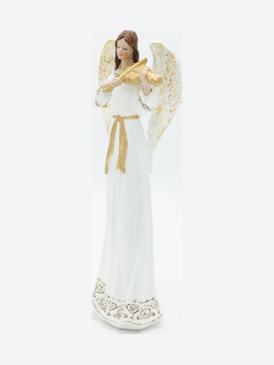 Eurolamp Christmas Plastic Figure Cherub White Height 28.5cm