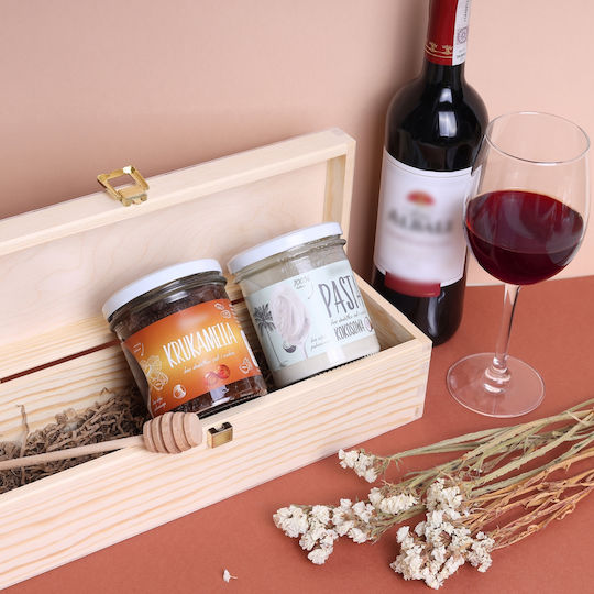 Creative Wooden Bottle Case Beige 36x9.8x11cm.