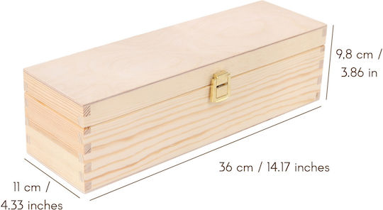 Creative Wooden Bottle Case Beige 36x9.8x11cm.
