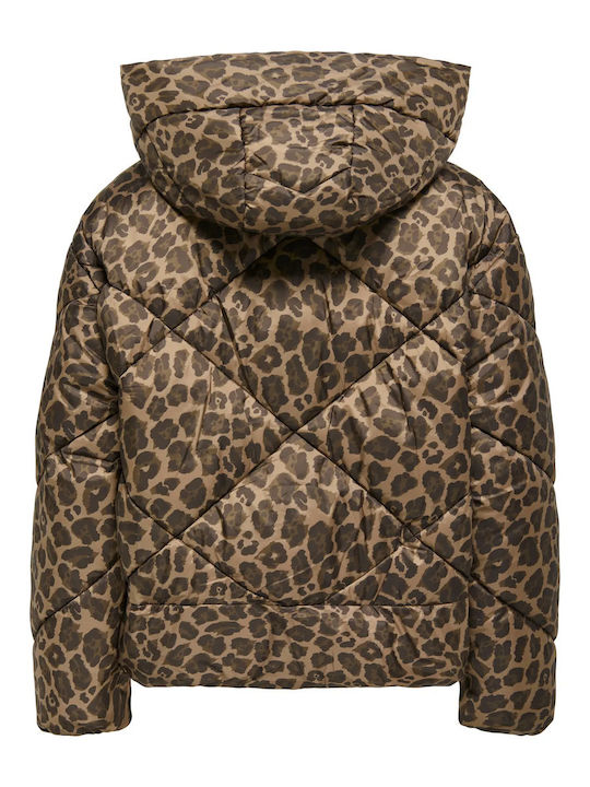 Women's Short Puffer Jacket for Winter Cocoa Creme