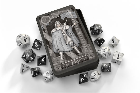 Charakterklasse Klassisches Rollenspiele Würfelset Kämpfer 15