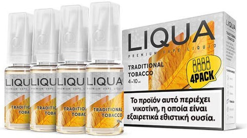 Liqua Ready-to-use E-Liquid with Smoking / Sweet Flavor 12mg 10ml 4pcs