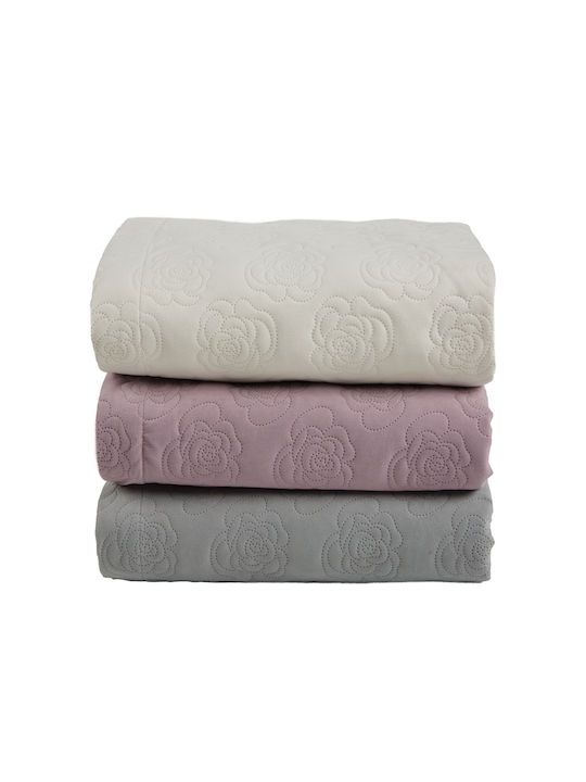 Das Home 0287 Coverlet Queen Size Microfiber Grey 240x250cm