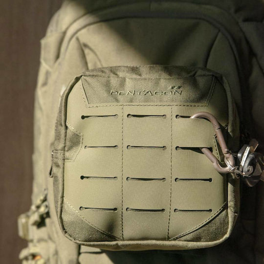 Pentagon Elpis Militärische Tasche Gürtel aus Cordura Wolf Grey 1.3Es