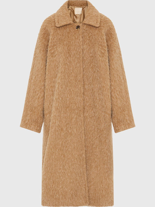 Women's Long Fur Beige