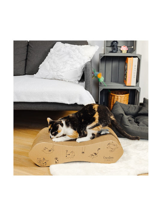 Creative Pets Cat Scratching Post Large 57 X 21 X 16 Cm Double-sided Scratching Cardboard Natural Scratching Post Durable Accessories Cats High-quality Cardboard
