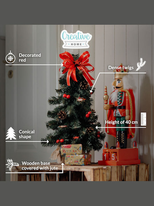 Weihnachtsdekoration Baum Klassisch 40cm Verziert Grün