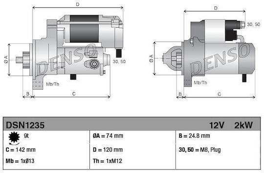 Electromotor Toyota Rav 4 Iv Wwa4 Ava4 Zsa4 Ala4 Denso Dsn1235