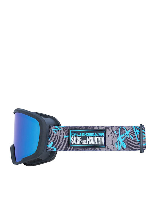 Quiksilver Shredder Μάσκα Σκι & Snowboard Παιδική Μπλε με Φακό σε Μπλε Χρώμα