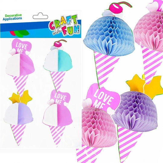 Craft with Fun Autocolant decorativ pentru proiecte DIY Ecru 6buc