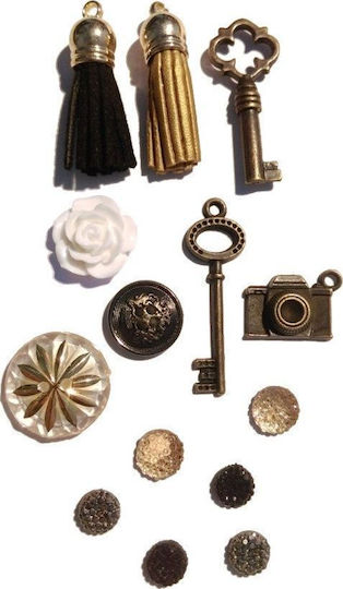 Titanum Decorative Sticker for DIY Crafts Black 14pcs 1.8x1.8cm
