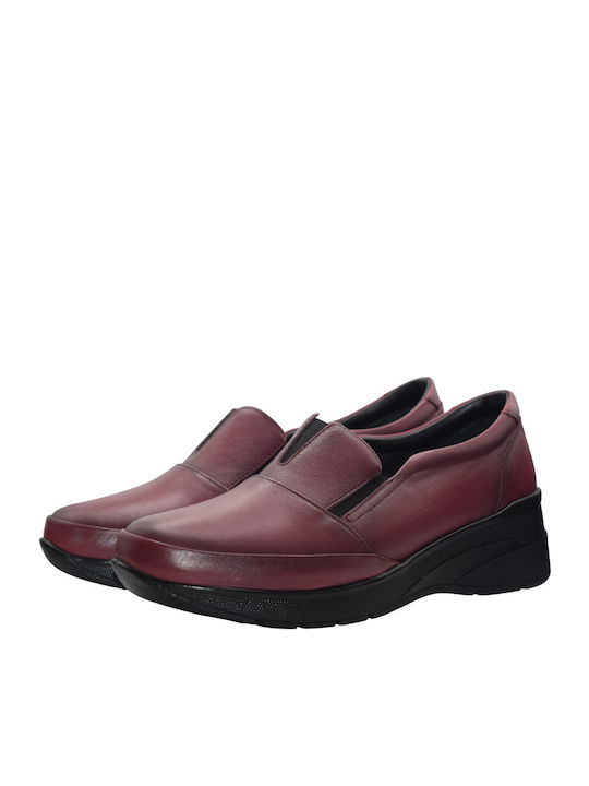 Leather Women's Moccasins in Black Color