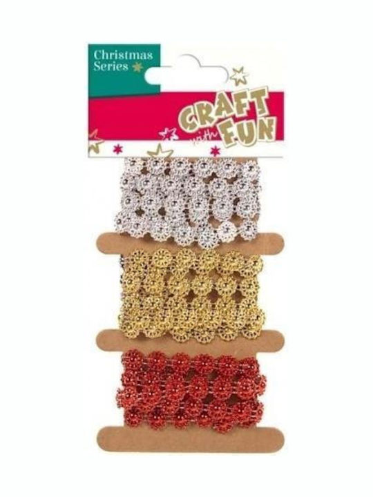 Craft with Fun Weihnachtliche Girlande Plastik Bunt 3Stück