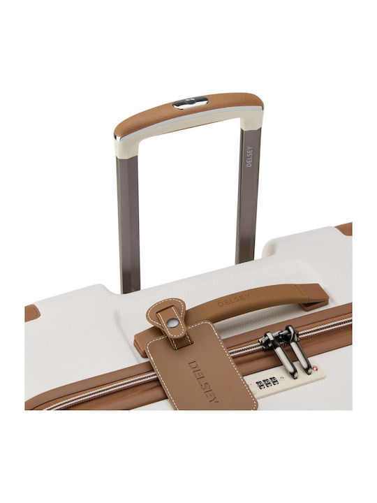 Delsey Chatelet Air Large Travel Suitcase Hard Beige with 4 Wheels Height 82cm