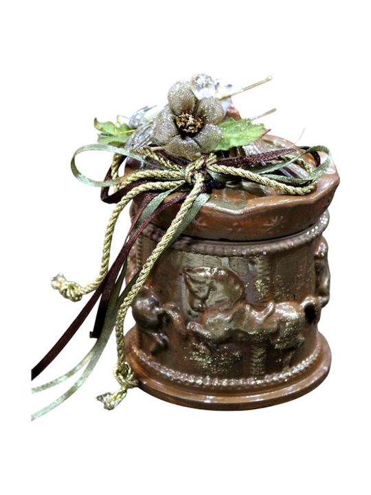 Gerakis Christmas Brown Candle 11x8.7cm