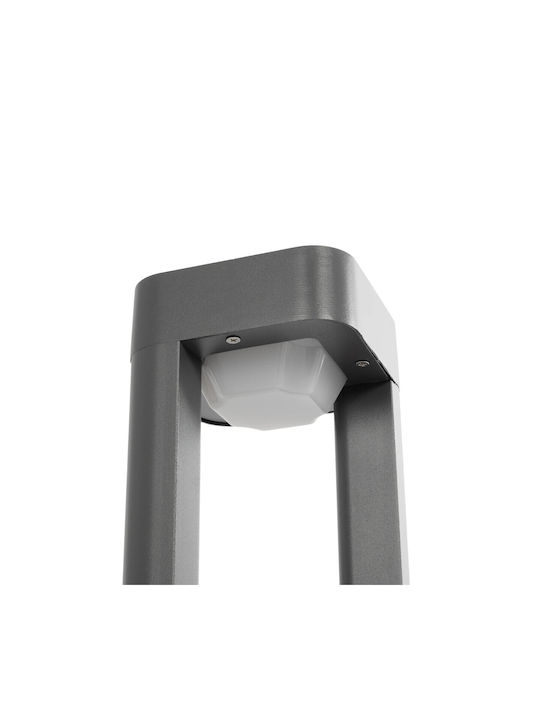 GloboStar Outdoor Floor Lamp Small Post LED 15W with Warm White Light IP65 Gray