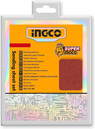 Ingco Sandpaper 114x145mm Set 50pcs