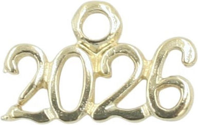 Metallische Elemente ''2026'' Vergoldet Ab 2,2cm Set 10 Stück
