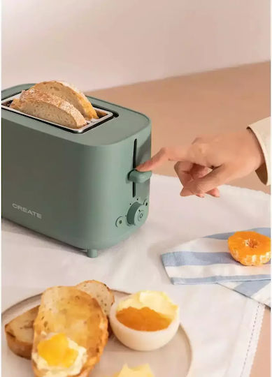 Create Toast Studio Prăjitor de pâine 2 sloturi 750W Verde