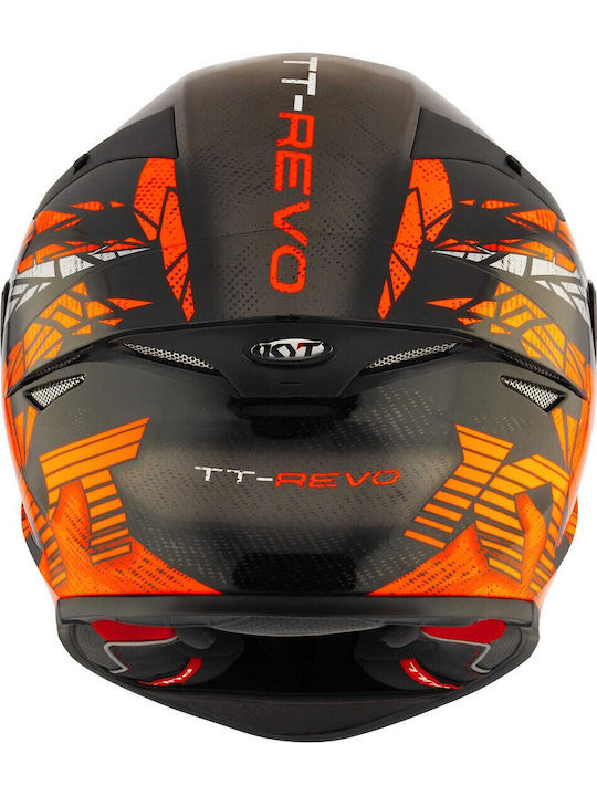 KYT TT-Revo Combustion Orange Каска За Мотор Full Face ECE 22.06 1500гр