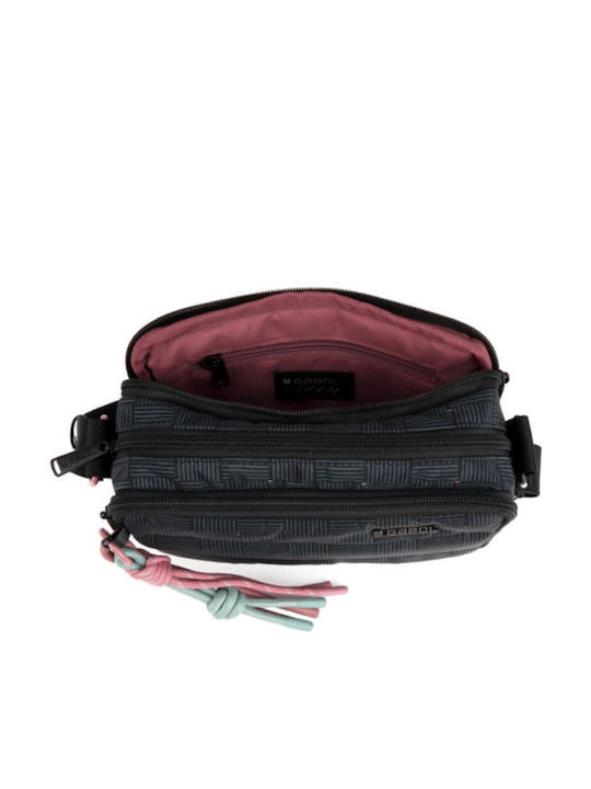 Hanae Damen Handtasche Schulter Schwarz