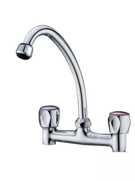 Korman Technik Μπαταρία Κουζίνας Πάγκου Ασημί Korman Technik Μπαταρία Κουζίνας Πάγκου Ασημί
