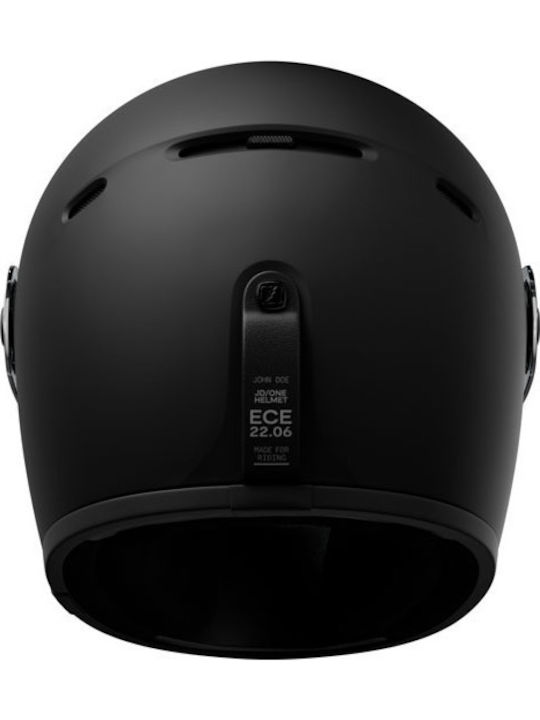 John Doe JD/ONE Frozen Black Motorradhelm Volles Gesicht ECE 22.06