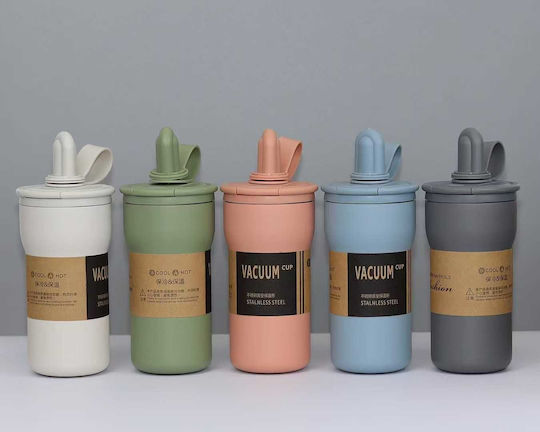 Μπουκάλι Θερμός Ανοξείδωτο / Πλαστικό 650ml Grey