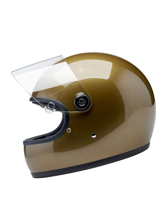 Biltwell Gringo S Ugly Gold Metallic Motorcycle Helmet Full Face ECE 22.06