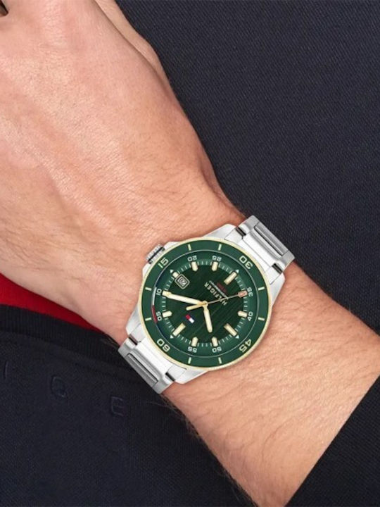 Tommy Hilfiger Uhr Batterie mit Metallarmband Tommy Hilfiger Uhr Batterie mit Metallarmband