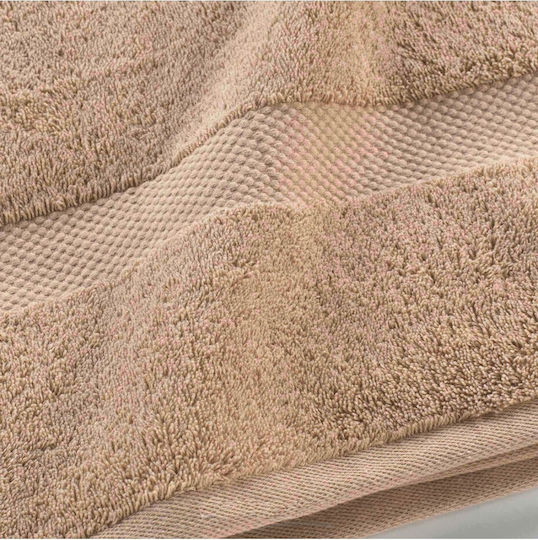 Atmosphera Πετσέτα Προσώπου Elegance 50x90εκ. Μπεζ Βάρους 600gr/m²